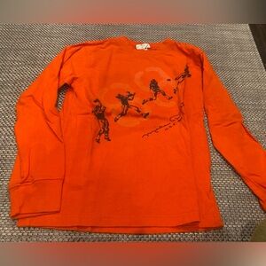 Mike Ditka 1988 Kid’s Sz 7/8 Orange Long Sleeve Graphic Tee
